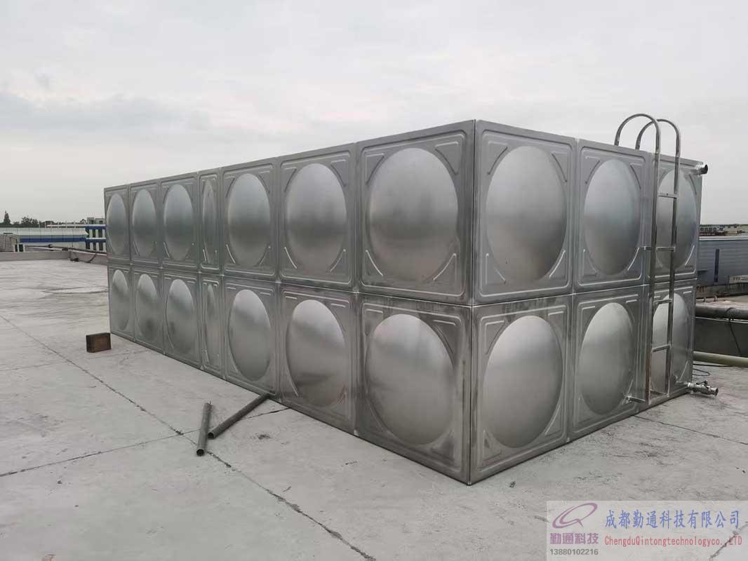 大邑不锈钢水箱/大邑不锈钢水箱工程案例 四川成都不锈钢水箱大邑县项目现场甲方单位成都优信食品有限公司