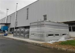 四川夹江闭式冷却塔系统安装现场